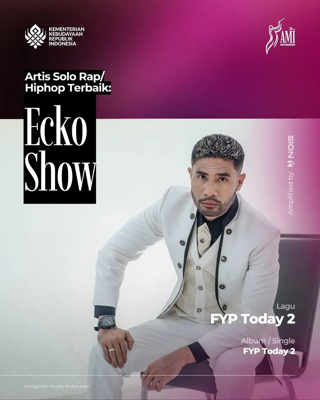 Ecko Show Artis Solo Rap/Hiphop Terbaik Â© instagram.com/amiawards