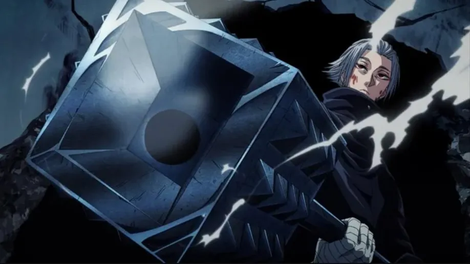 Gaku, salah satu tim X yang punya senjata khas palu raksasa