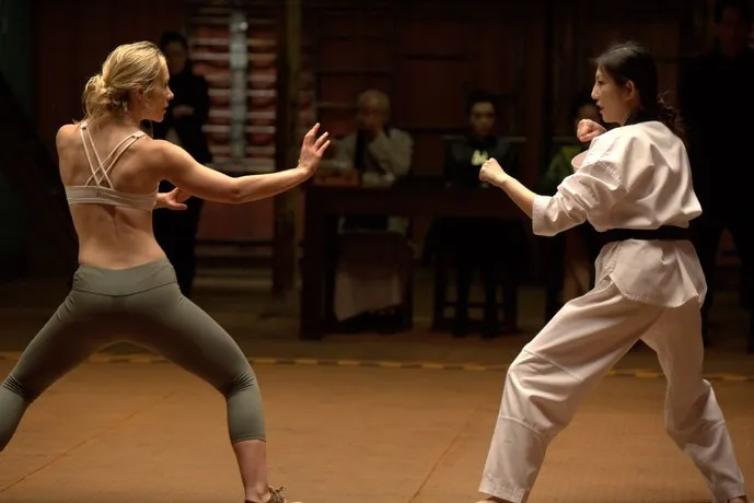 Adegan Jane berlatih di film LADY BLOODFIGHT (credit: Voltage Pictures)