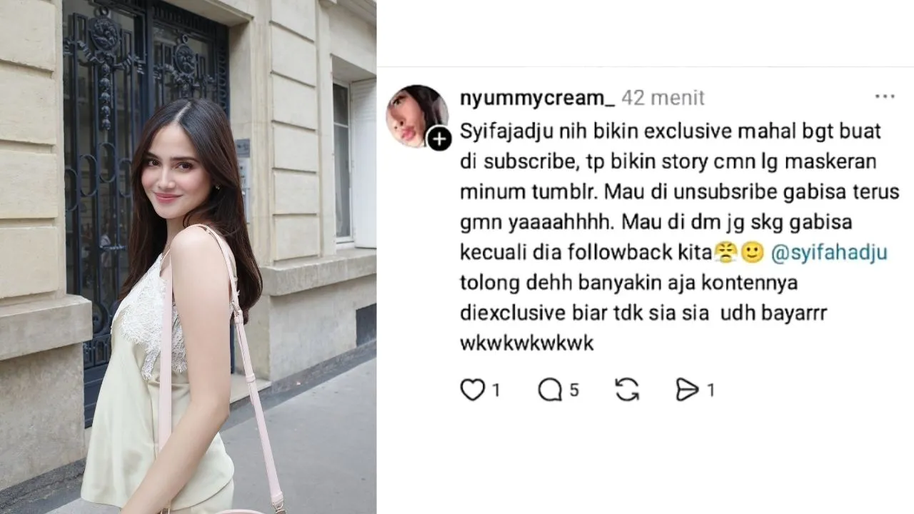 Utas seorang pengguna soal konten eksklusif Syifa Hadju. (dok. Instagram.com/@syifahadju)