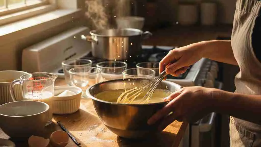 Langkah-Langkah Detail dalam Teks Prosedur Pembuatan Puding (c) Ilustrasi AI