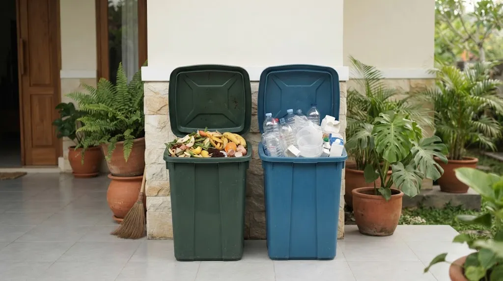 Pisahkan Sampah Organik dan Anorganik. (AI Generated)