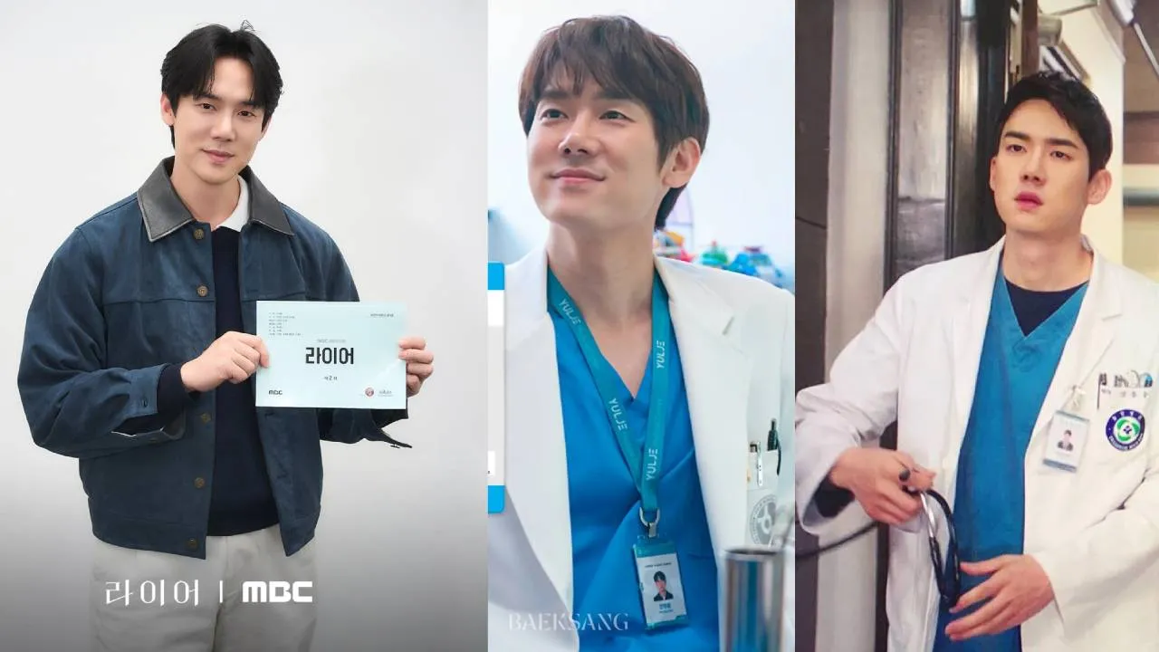 Yoo Yeon Seok kembali ambil peran jadi dokter melalui drakor The Perfect Lie. source: kiri (instagram/mbcdrama_now), tengah (instagram/hospital.playlist), kanan (instagram/romanticdoctor2)