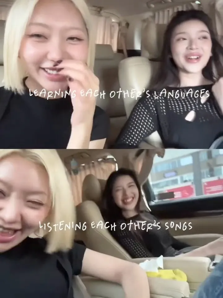 Tiara Andini dan MELONii pakai busana nuansa hitam (credit: Instagram.com/meloniiyourmelody/)