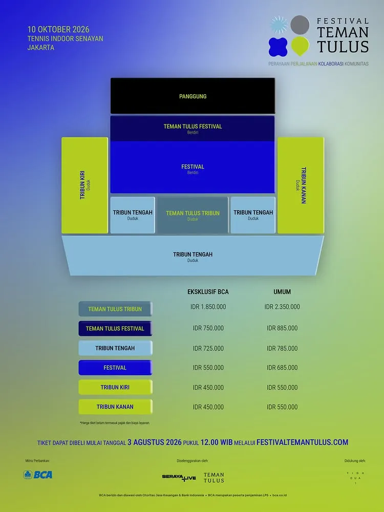 Seat plan Festival Teman TULUS (Credit: instagram.com/temantulus)