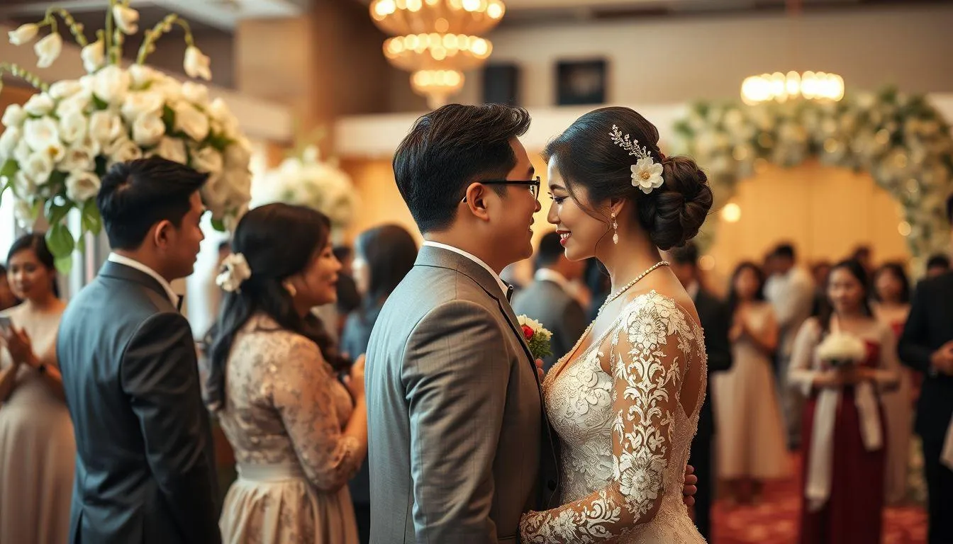 Cara Menyampaikan Ucapan Pernikahan yang Menyentuh Hati (c) Ilustrasi AI