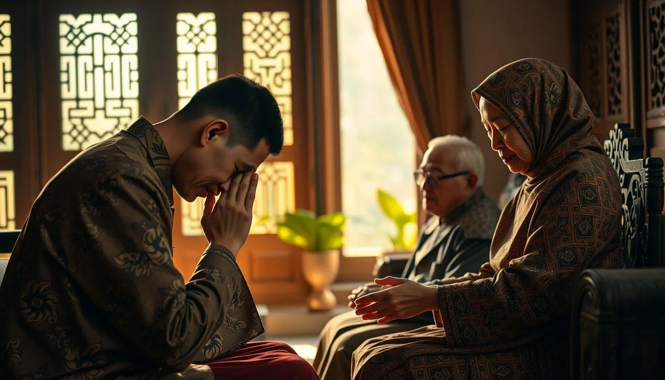 Pengertian dan Makna Sungkem Lebaran dalam Budaya Jawa (c) Ilustrasi AI