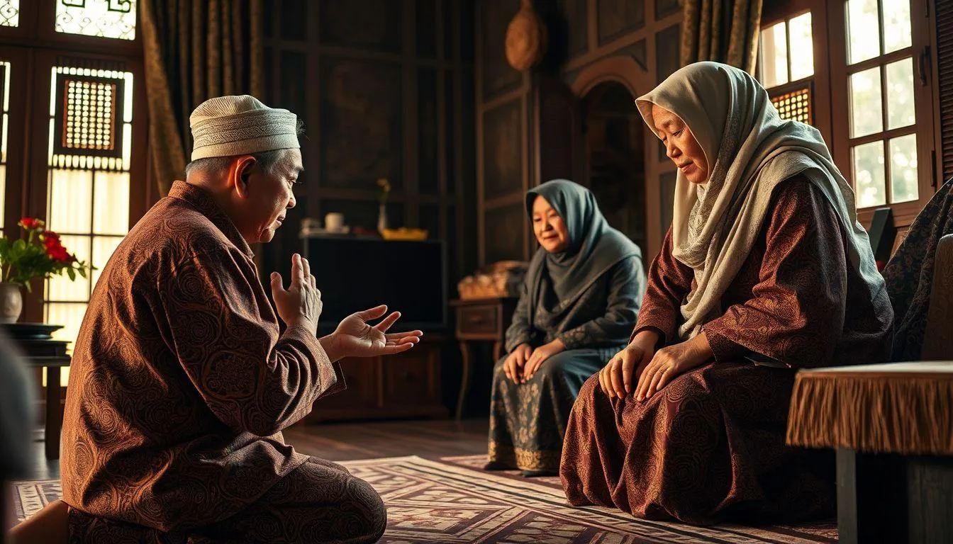 Tata Cara dan Etika Melakukan Sungkem Lebaran (c) Ilustrasi AI