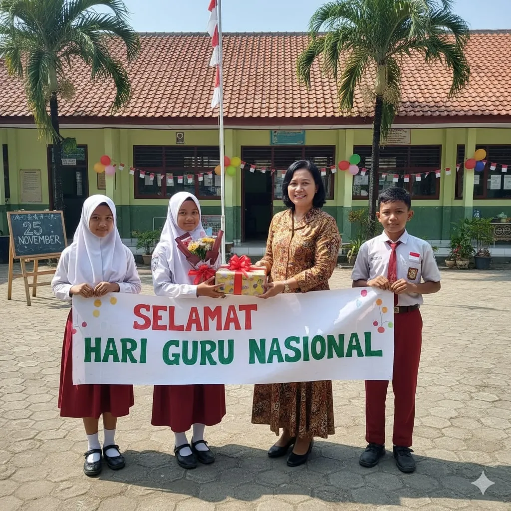 Cara-Cara Menyampaikan Ucapan Terima Kasih Kepada Guru (c) Ilustrasi AI