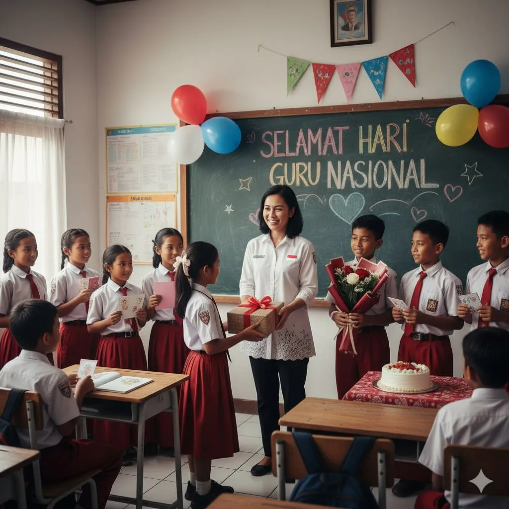 Contoh Ucapan Terima Kasih Kepada Guru yang Menyentuh Hati (c) Ilustrasi AI