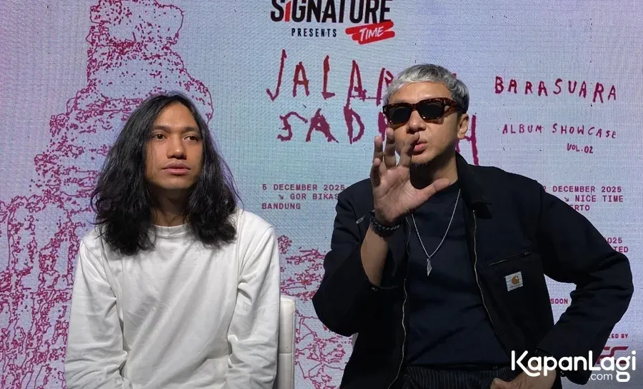 Gerald Situmorang dan Iga Massardi Duduk Bersebelahan © KapanLagi.com/Fikri Alfi Rosyadi