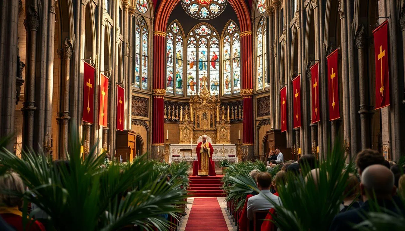 Warna Liturgi Minggu Palma dan Hubungannya dengan Tahun Liturgi (c) Ilustrasi AI