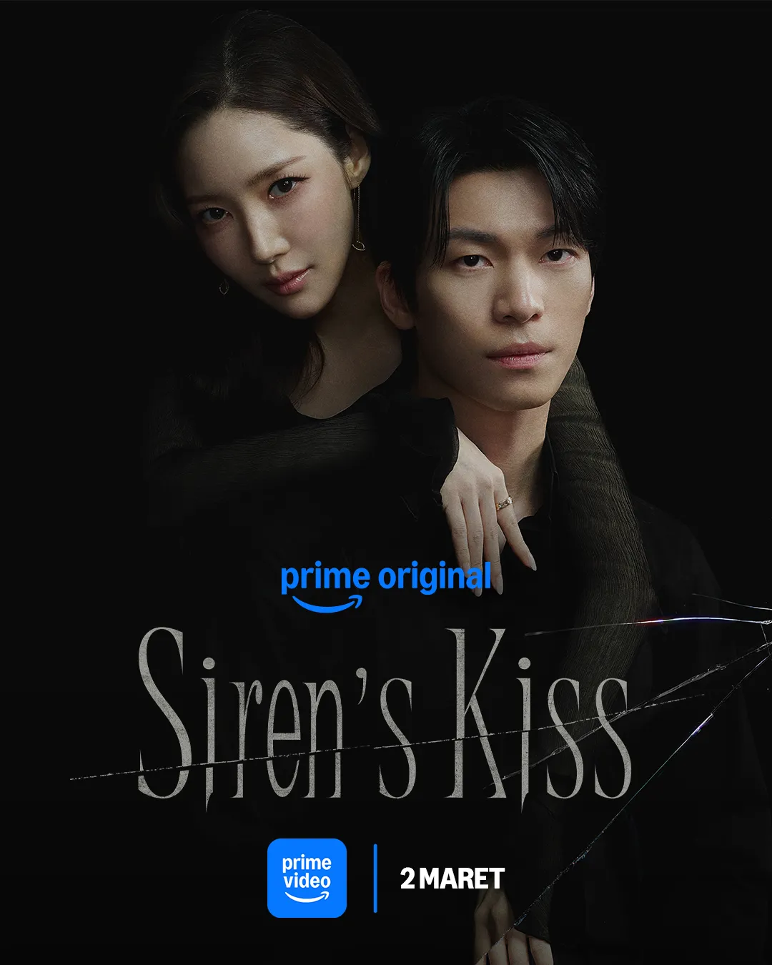 Park Min Young dan Wi Ha Jun di poster SIREN'S KISS (credit: Prime Video)