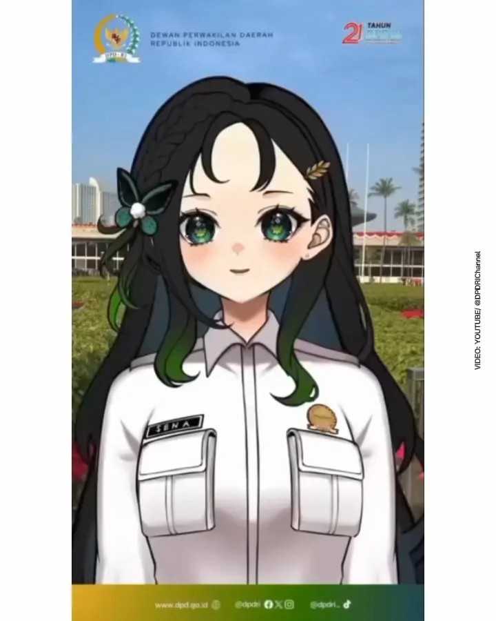 Sena, asisten digital DPD RI (Credit: Youtube/dpdrichannel)