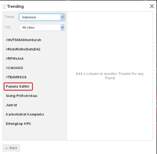 Nama Pamela jadi trending topic / © Twitter