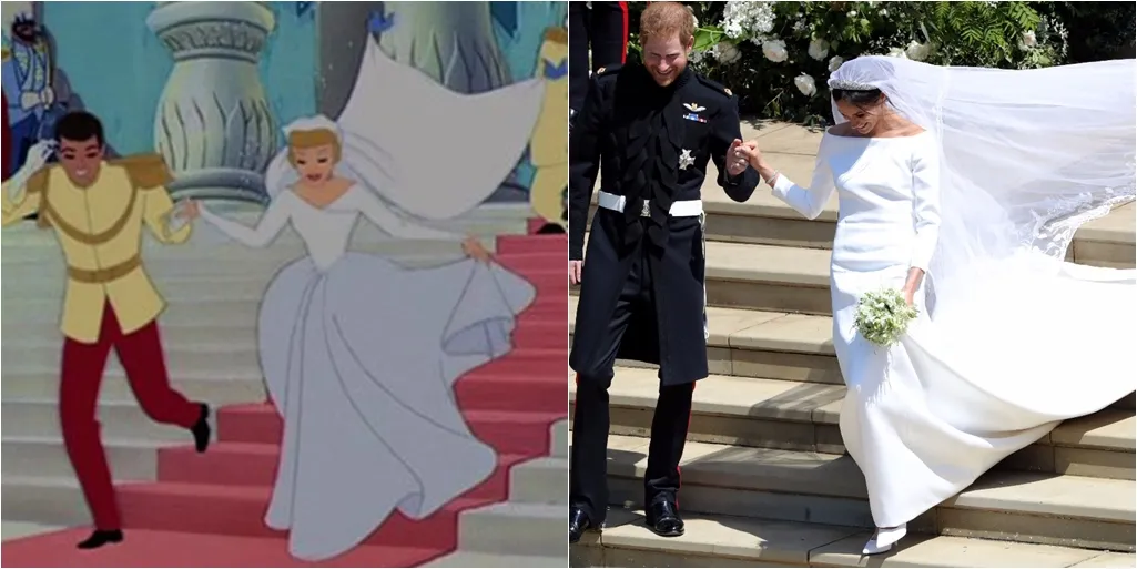 Gaun Meghan mirip dengan gaun Cinderella ©istimewa