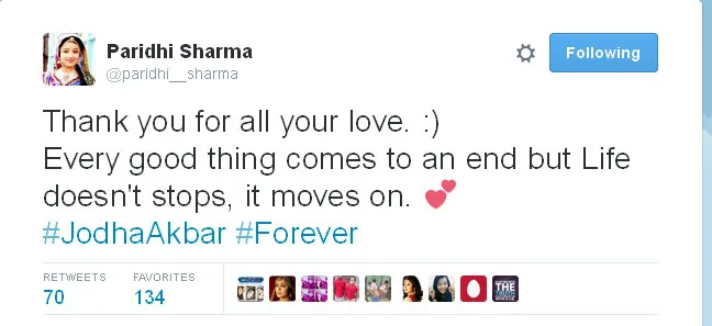 Ini dia kicauan haru Paridhi Sharma @twitter.com/paridhi_sharma