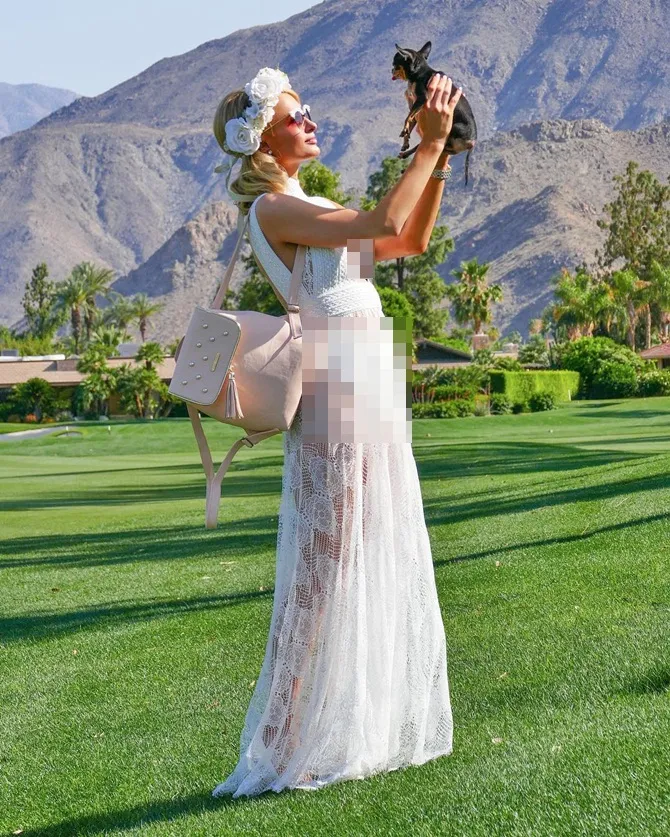 Kostum Coachella 2018 Paris Hilton (credit : instagram.com/parishilton)