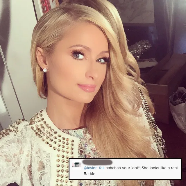 Pesona Paris bak boneka barbie @ instagram.com/parishilton