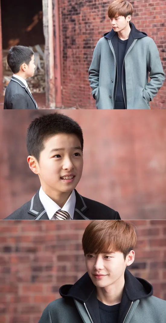 Lee Jong Suk saat beradu akting dengan aktor cilik, Nam Da Reum. @mwave.interest.me