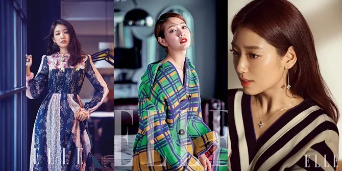 Pemotretan Park Shin Hye sebelumnya untuk majalah ELLE di 2017 © ELLE magazines