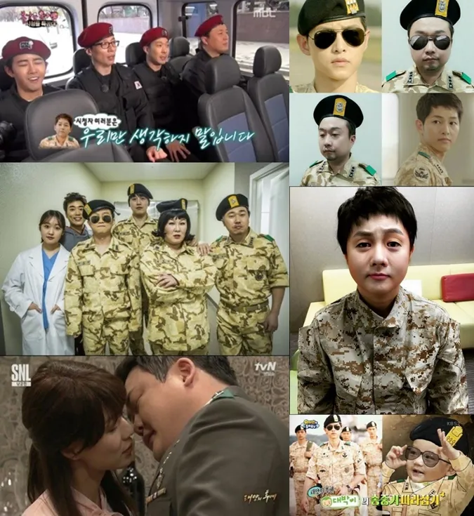 Sederet parodi Descendants of the Sun hingga Yoo Shi Jin, siapa yang paling mirip? © hancinema.net