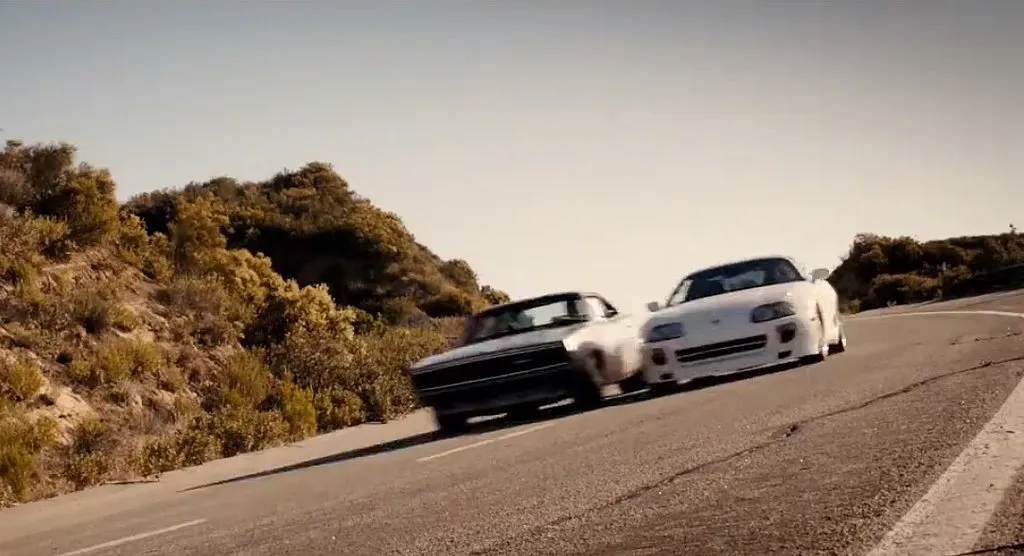 Dodge Charger & Toyota Supra, Furious 7 © popsugar.com