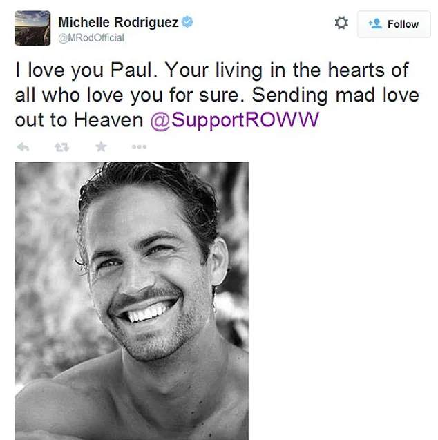 Tribut spesial dari Michelle @ twitter.com/MRodOfficial
