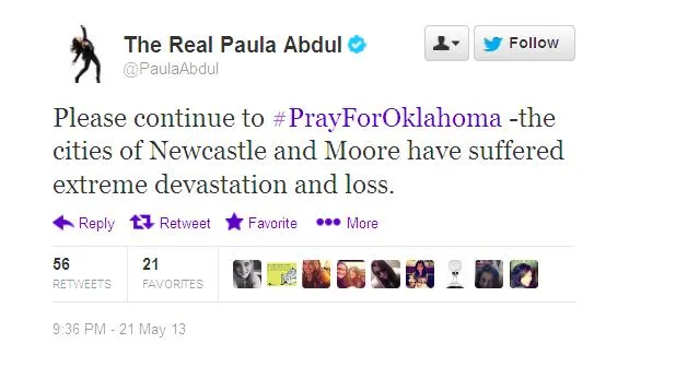 Paula Abdul @twitter.