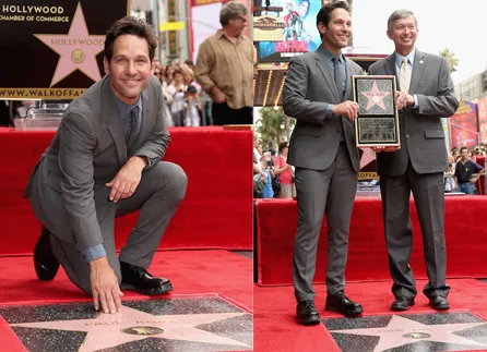 Nama Paul Rudd diabadikan di Hollywood Walk of Fame/©Walt Disney Studios Publicity