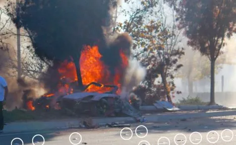 TKP kecelakaan Paul Walker @ dailymail.co.uk