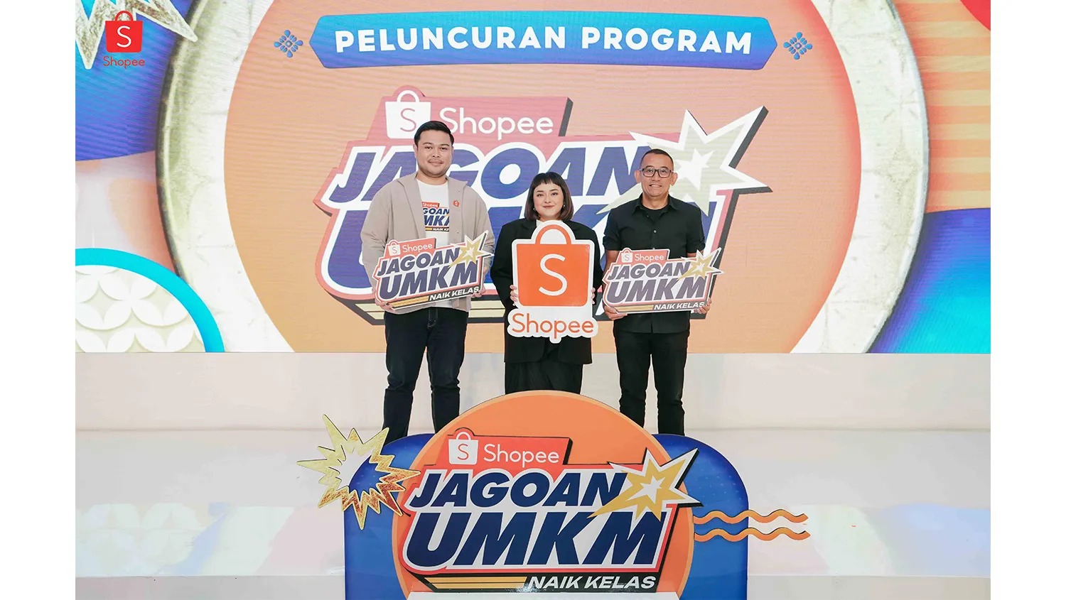 Peluncuran Shopee Jagoan UMKM Naik Kelas, sebuah program kompetisi bagi pengusaha UMKM yang hadir dalam format reality show. (Sumber: Istimewa)