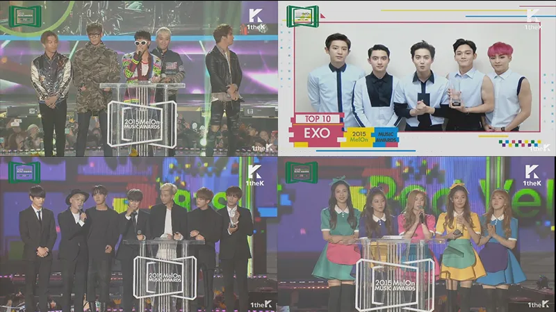 Daftar pemenang penghargaan MelOn Music Awards 2015. © soompi.com