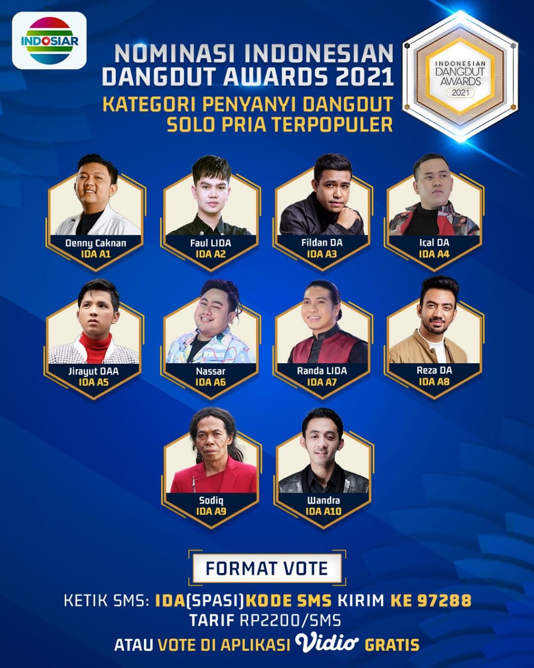 Most Popular Male Solo Dangdut Singer (credit: instagram.com/indosiar)