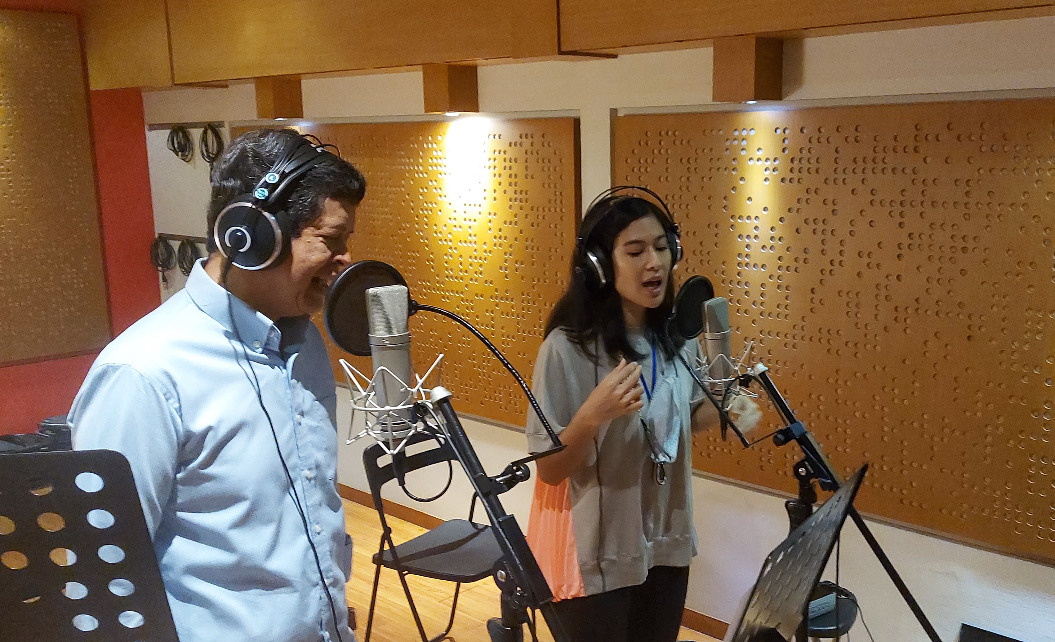 Candra and Dian's recording session