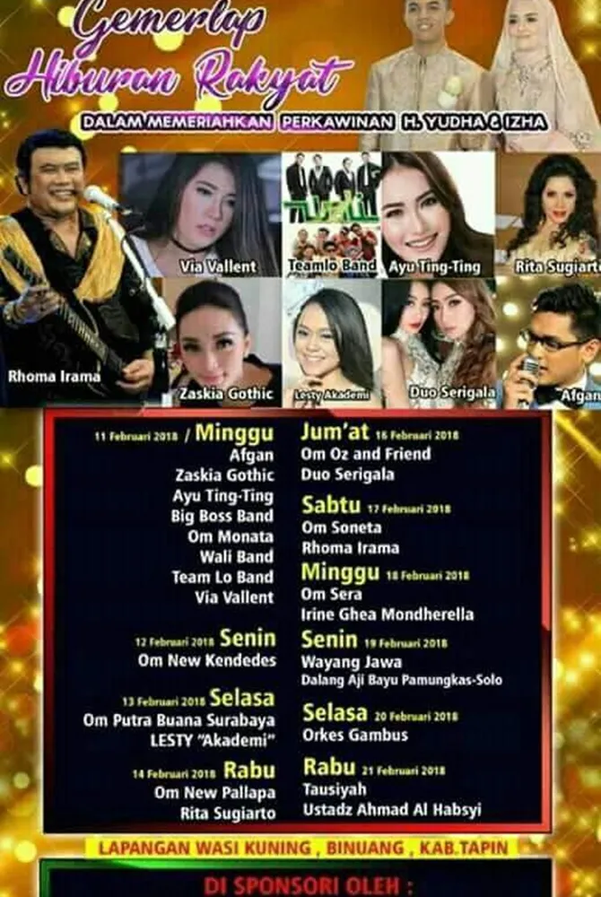 Brosur pernikahan yang santer beredar. (Credit: Istimewa)