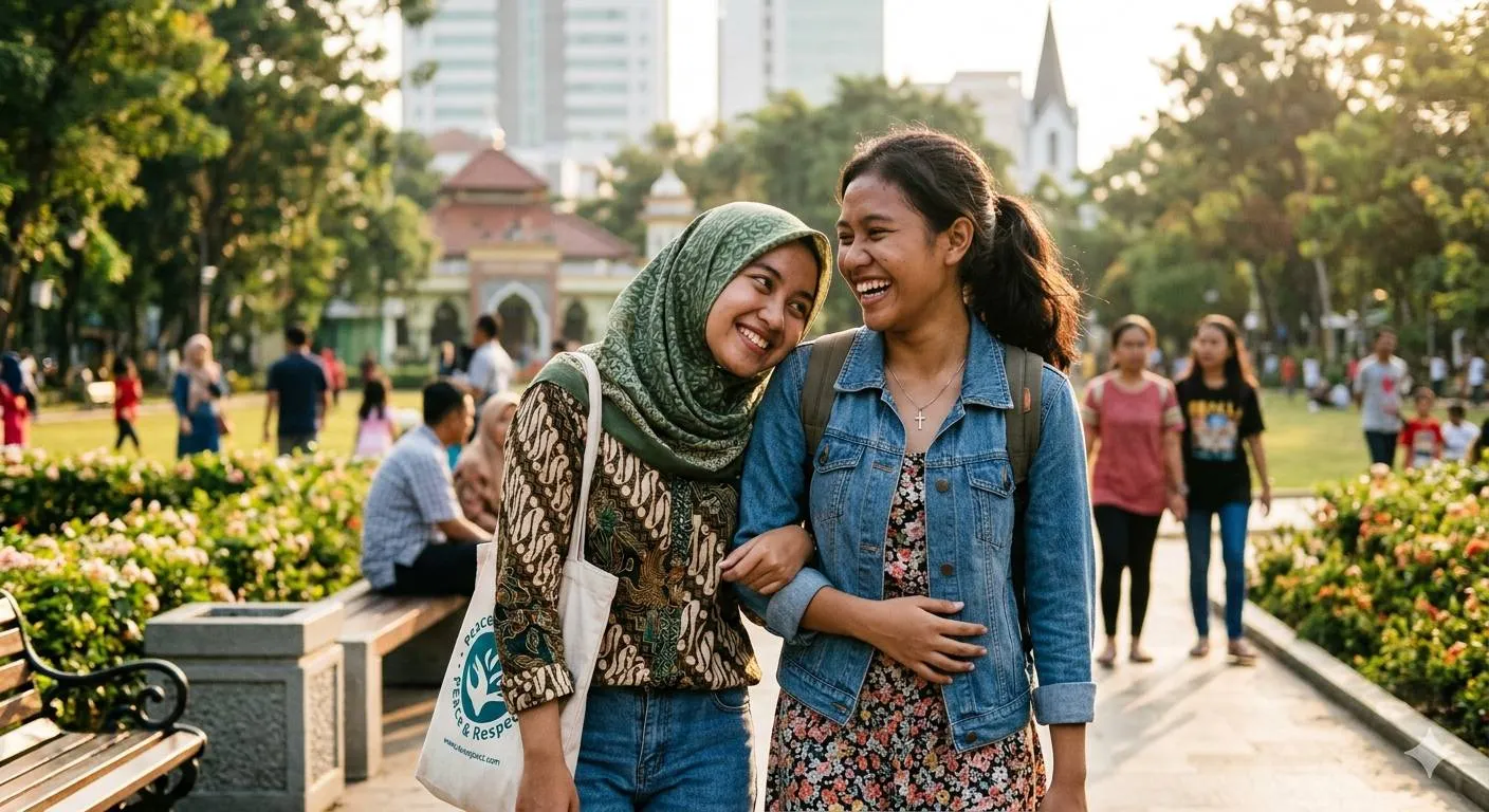 Persahabatan beda agama - iage by AI