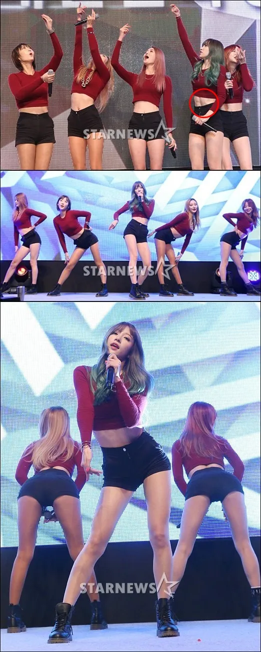 Hani EXID pamerkan six packs. © koreaboo.com