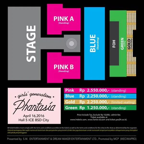 Seatplan untuk konser SNSD bulan depan © Mecima Pro