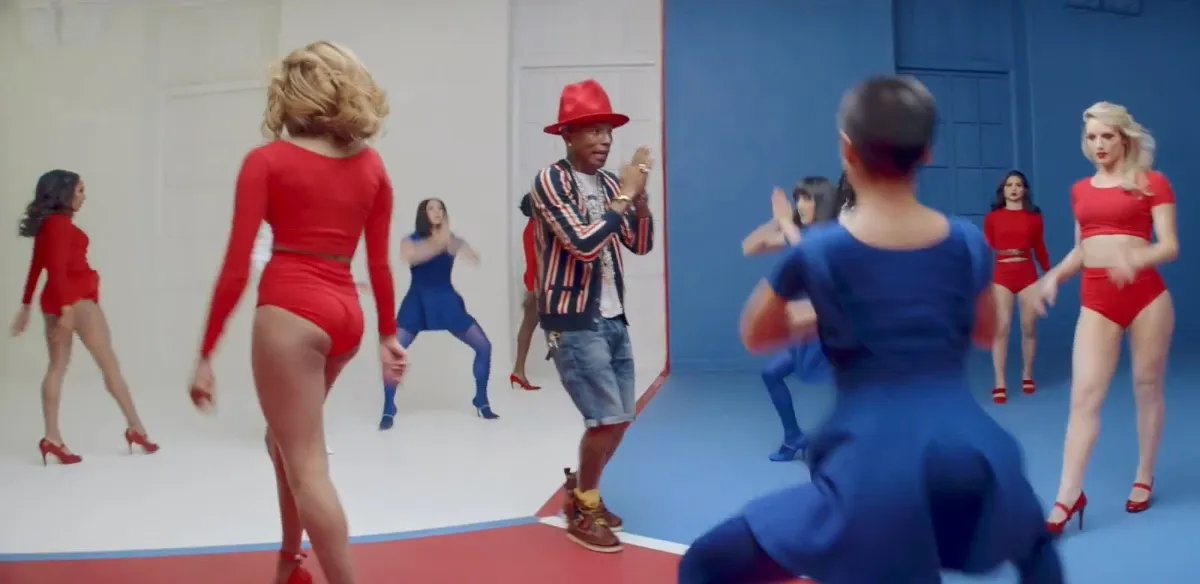 Pharrell Williams pada klip Marilyn Monroe/Youtube©