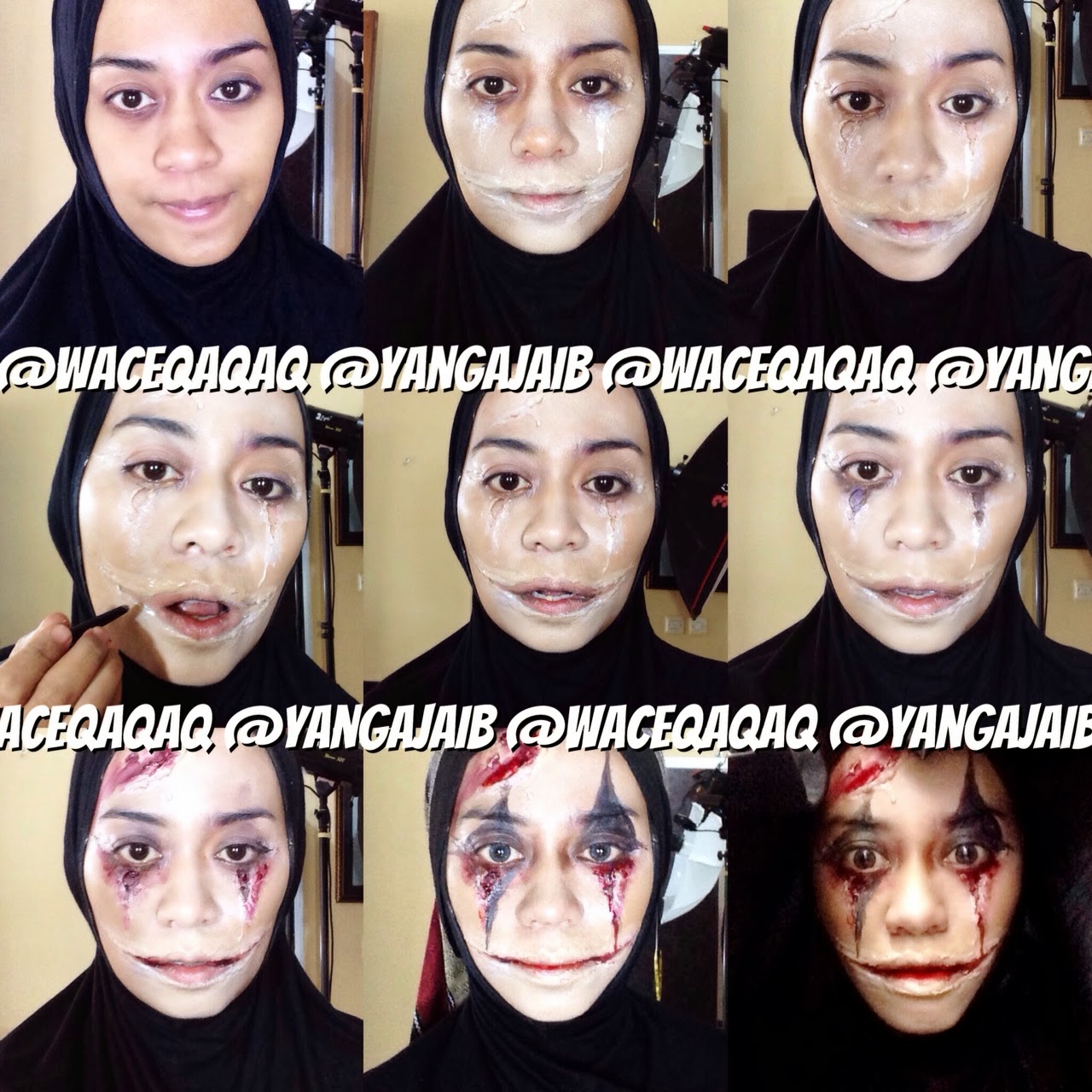 Ajaib, Wanita Berhijab Ini Bikin Make Up Halloween Super 