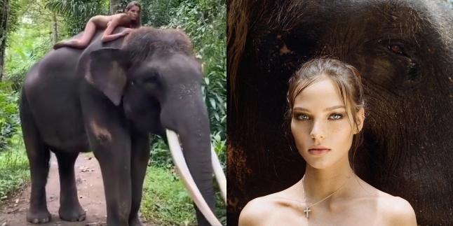 10 Photos of Alesya Kafelnikova, a Russian Model Who Stirred Controversy with Nude Photos on top of a Sumatran Elephant