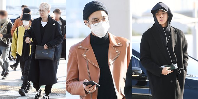 10 Photos of EXO Already Departed to Jakarta, Faces Covered with Masks and Hats