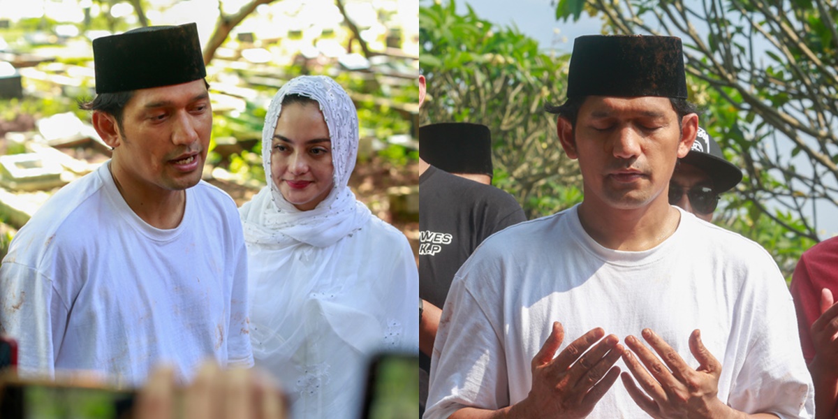 10 Photos of Ibnu Jamil at His Father's Funeral, Showing Strength Accompanied by Ririn Ekawati