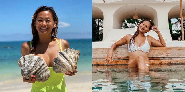 9 Beautiful Photos of Indah Kalalo in a Swimsuit, Still Hot and Exotic at 40 Years Old