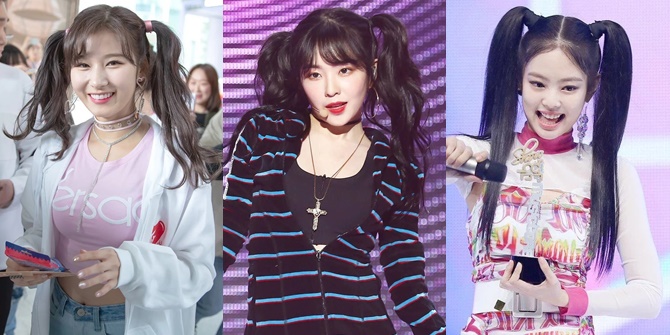 10 Cute K-Pop Female Idols with Adorable Twin Ponytail Hairstyles: Sana TWICE, Irene Red Velvet, and Jennie BLACKPINK!