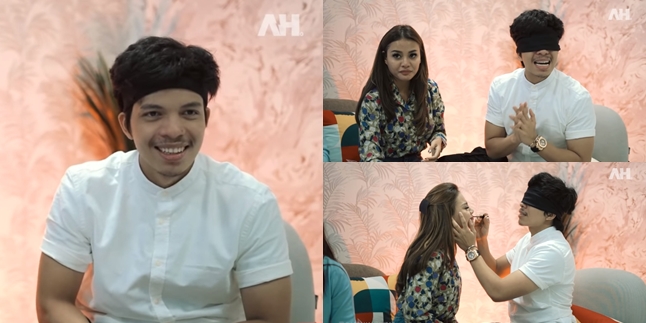 10 Moments Aurel Hermansyah Gets Makeover from Atta Halilintar with Closed Eyes, The Result is Surprising