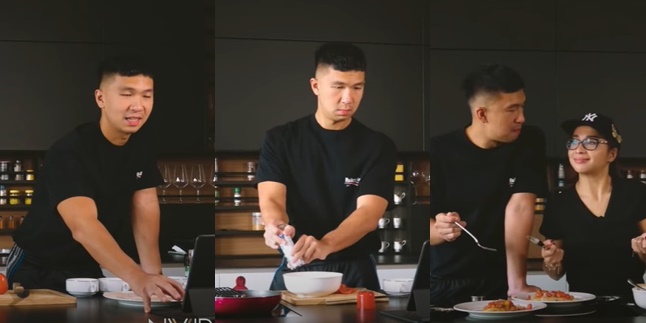 10 Moments Indra Priawan Cooks for the First Time, the Result Makes Nikita Willy Struggle to Comment