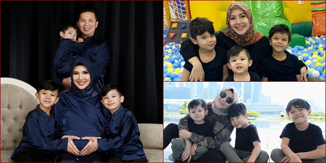 10 Exciting and Compact Moments of Ratna Galih with Her 3 Handsome Sons