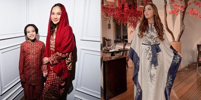 10 Beautiful Celebrity OOTD on Hari Raya, Elegant Style of Ashanty - Zaskia Adya Mecca Relaxed with T-Shirt